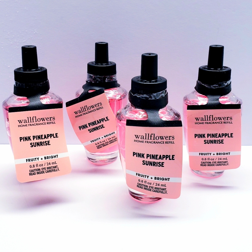 Bath & Body Works PINK PINEAPPLE SUNRISE Wallflowers Home Fragrance Refill(4pcs)